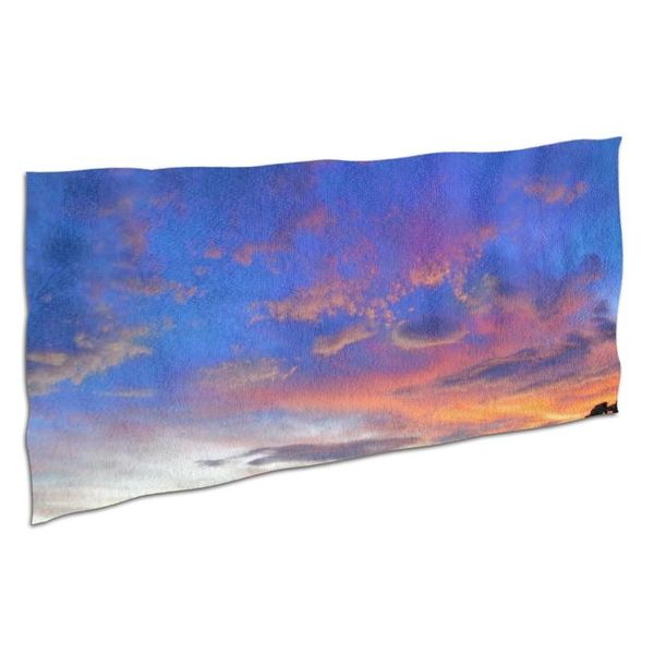 

towel printed quick drying magic bath yoga 160 * 80cm sky beach large sports gift