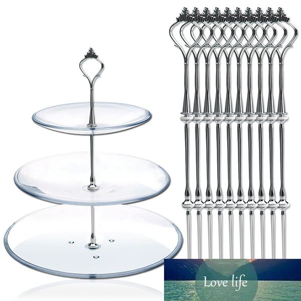 2/3 Tier Cake Cupcake Plate Stand Handle Hardware Fitting Holder Crown Delicato Dainty Looking Stands Colore Argento Oro Moda