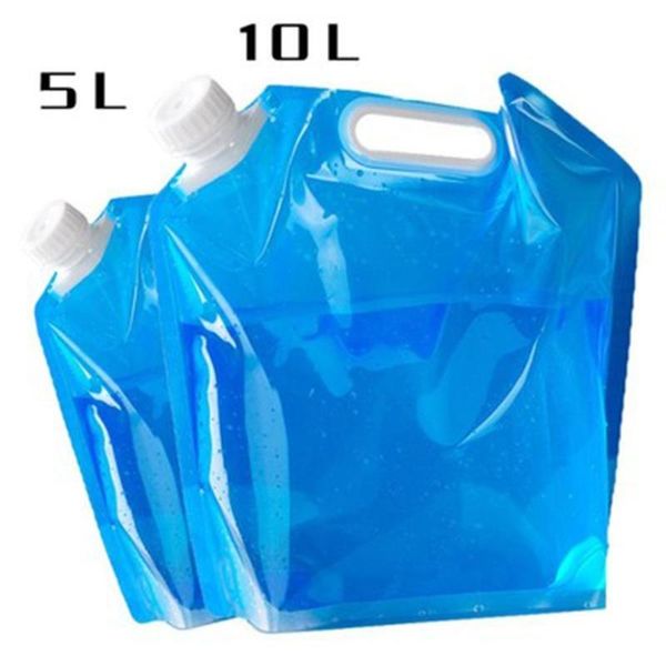 

hydration packs 5l/10l outdoor camping collapsible water bags portable hiking drinking carrier tank container bottle sports foldable jug