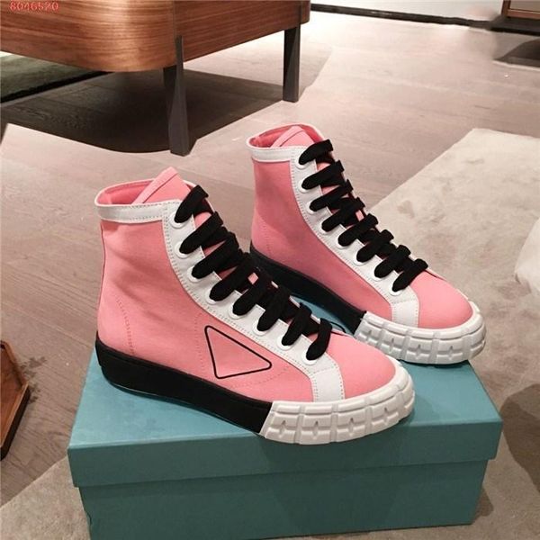 

2021 fashion women sneakers patchwork design sneakers 4 seasons casual women brand high shoes wedges platform casual shoes size 35-40, Black