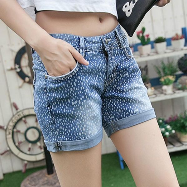

women's jeans 2021 fashion summer denim shorts women cotton blue camouflage printed low waist short pantalon femme plus size s-xxl