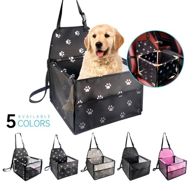 

dog carrier breathable pvc pet car bag waterproof portable seat cover basket puppy rear back