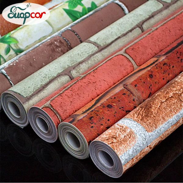 

wallpapers self-adhesive brick pattern wall stickers waterproof moisture-proof retro sticker pvc decor restaurant background wallpaper