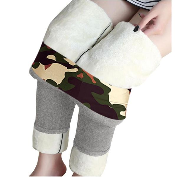 

women's pants & capris winter long plus size ladies velvet warm 2021 high waist comfort keep flexible leggin c5, Black;white