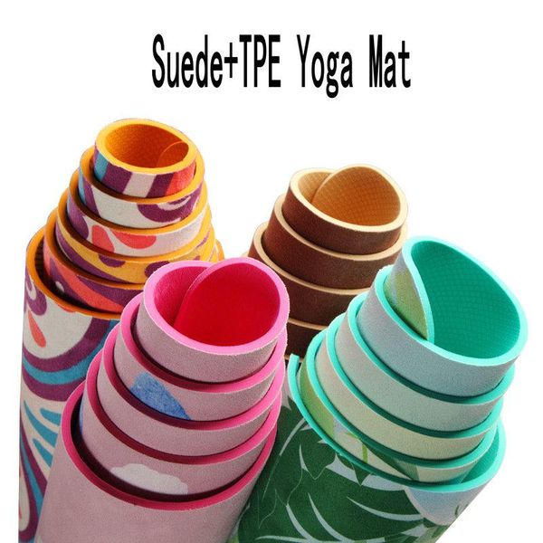 

yoga mats 183*66cm*5mm pvc mat 6mm fitness sport gymnastics with pad yogamat