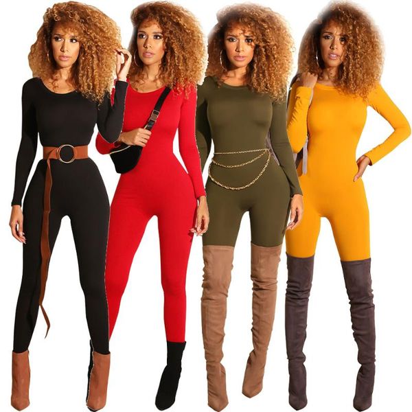 

women's jumpsuits & rompers fitness sporty womens jumpsuit 2021 workout casual patchwork active wear long sleeve zipper autumn, Black;white