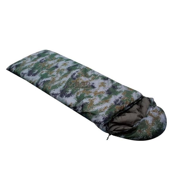 

sleeping bags wolface thickened camouflage single bag outdoor camping warm cotton with windproof hat keep 2021