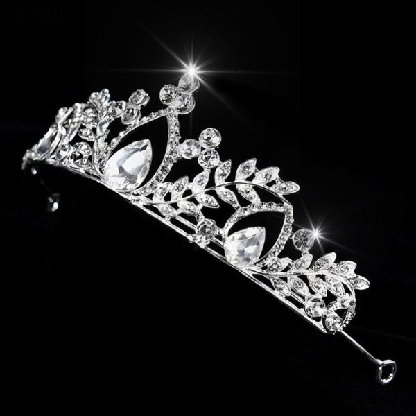 

hair clips & barrettes 2021 luxury wedding bridal crystal tiara crowns princess queen pageant prom rhinestone headband accessories, Golden;silver
