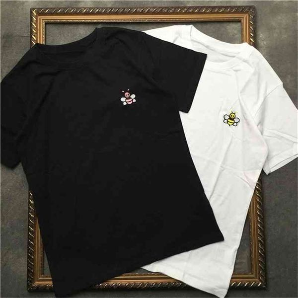 

summer designer luxury brand mens t shirt embroidery animal print t shirt short sleeve cotton casual tshirts male loose t-shirt 210722, White;black