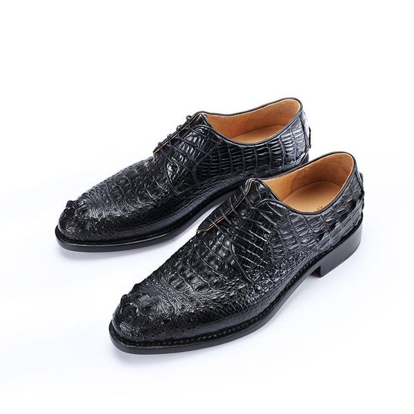 

dress shoes luxurious2021 fashion crocodile genuine leather summer business men's, Black