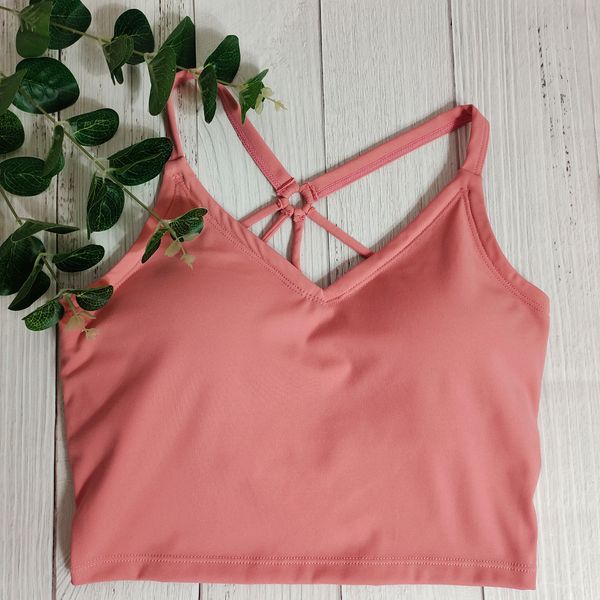 

2020 new fabric nylon breathable women yoga bra solid color sports wear with removable pads outdoor exercise clothes, White;red