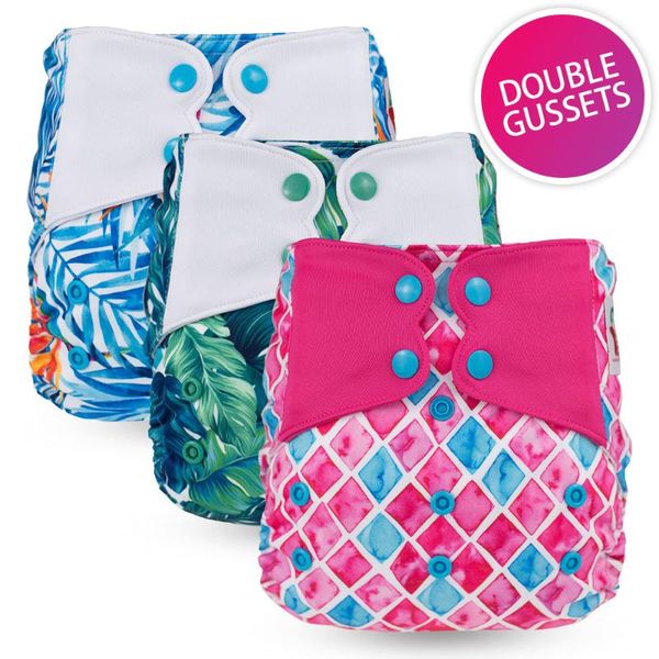 

cloth diapers 2021 nov arrival double guessts pocket baby diaper washable reusable  for boys girls 4-16kg waterproof