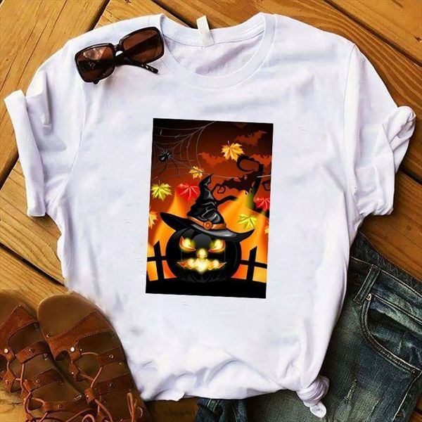 

and women lady happy mens halloween pumpkin womens print ladies short sleeve tee clothes graphic, White;black
