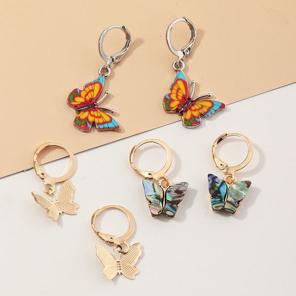 

ez2803 jewelry new net red butterfly earrings, Silver