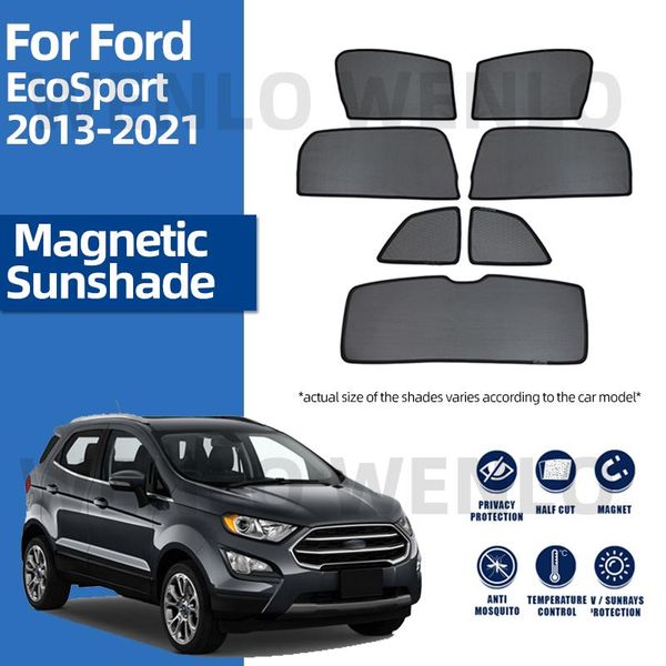 

car sunshade for ecosport 2013-2021 magnetic window net sun blinds visor folding curtain protection auto accessories