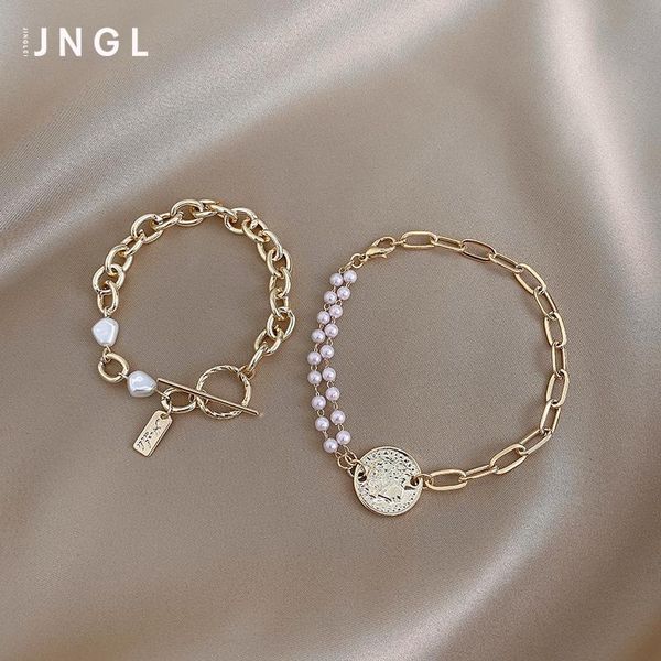 

link, chain pearl portrait bratemperament student girlfriends online celebrity hand jewelry, Black