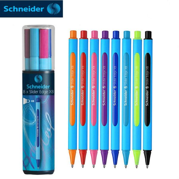 

ballpoint pens 8/10pcs schneider oil ball pen design student drawing and 0.8mm xb tip smooth wear resistance, Blue;orange