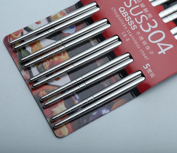 

chopsticks chineese stainless steel square household restaurant utensils sushi dish