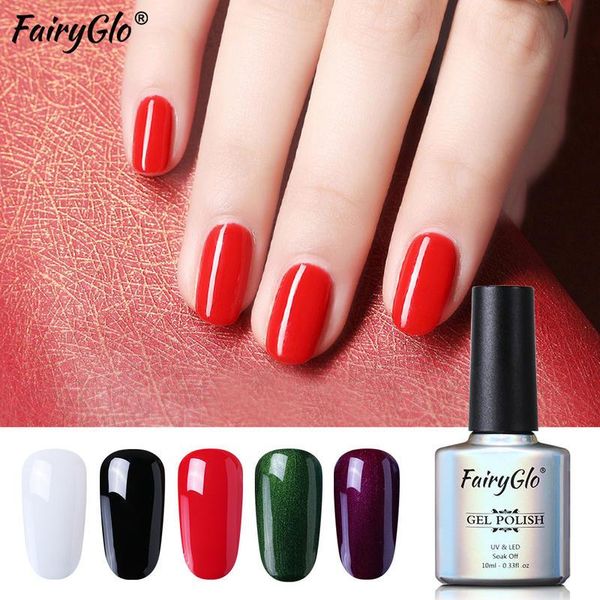 

nail art kits fairyglo 5 pieces/lot shimmer color gel polish soak off uv led hybrid varnishes set for manicure salon