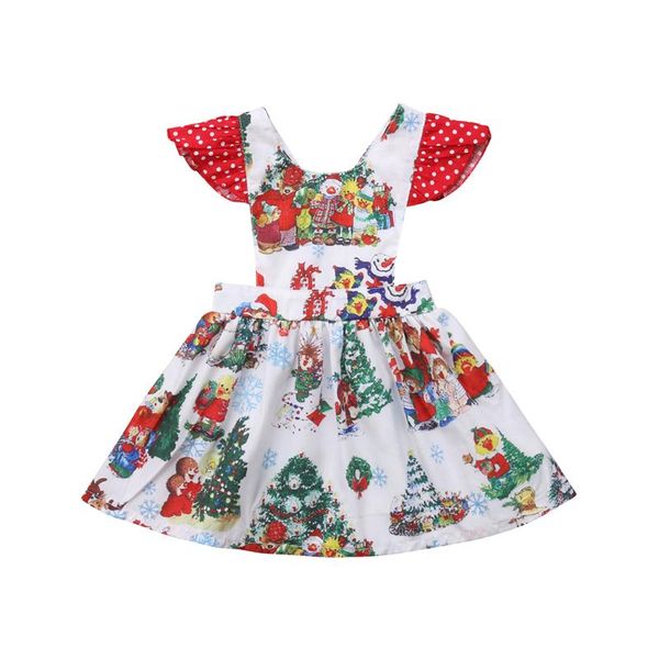 

girl's dresses christmas flower girls tutu dress toddler kids sleeveless bowknot lace baby girl princess party xmas sundress, Red;yellow