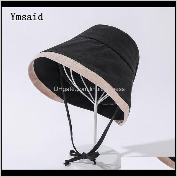 

wide brim caps hats, scarves & gloves aessories2021 bucket women summer fisherman hat fashion flat black sun protection anti-uv ladies ha, Blue;gray