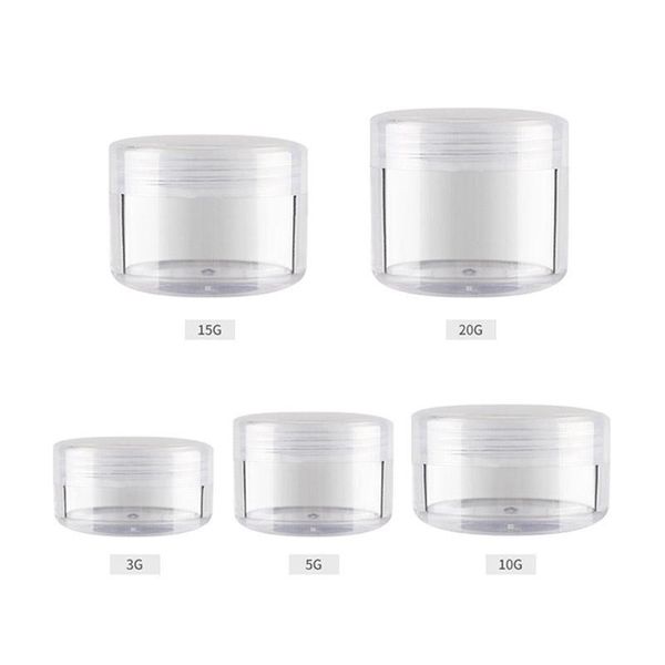 

storage bottles & jars metermall 3g 5g 10g 15g 20g clear small plastic for cosmetic sample container pot cream dispenser box travel use