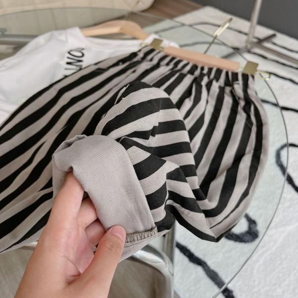 

trousers pants ankle length elastic waist loose striped cotton fashion comfortable cute lovely simple spring auutmn children unisex, Blue