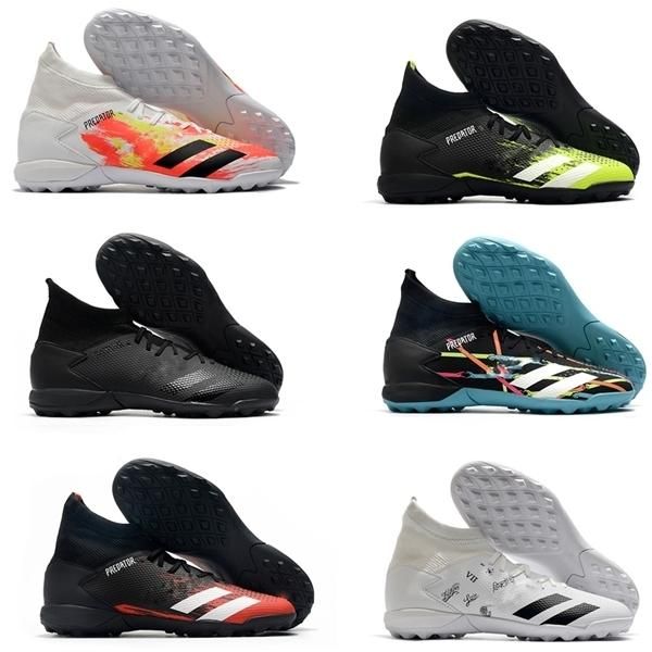 

mens high ankle boots soccer shoes predator mutator 20.3 tf indoor leather laceless trainers turf socks football cleats us6.5-11