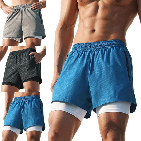 

men's shorts men quick dry waist drawstring polyester breathable sports short trousers travel outdoor running 2021, White;black