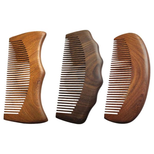 

hair brushes 3pcs chic salon comb sandalwood natural styling, Silver