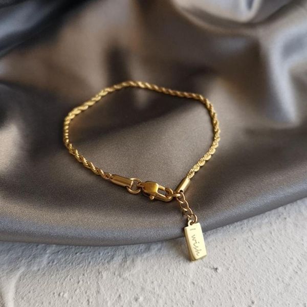

link, chain rukl self-made hand washing does not need take indelible twist chain. wish reach the brand. good luck bracelet ins design sense, Black