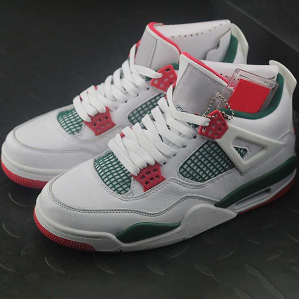 

special edition jumpman 4 white-green basketball shoes women mens fashion trainers designer sneakers with box