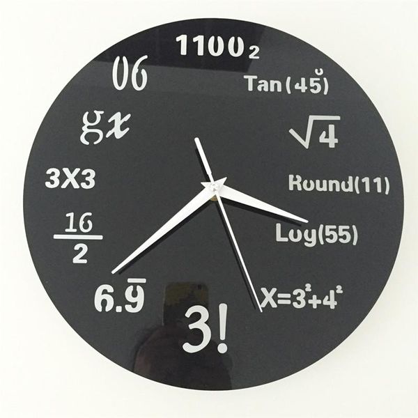 

wall clocks creative math formula clock notations mathematics chalkboard mirror acrylic child teachers gifts for classroom decor