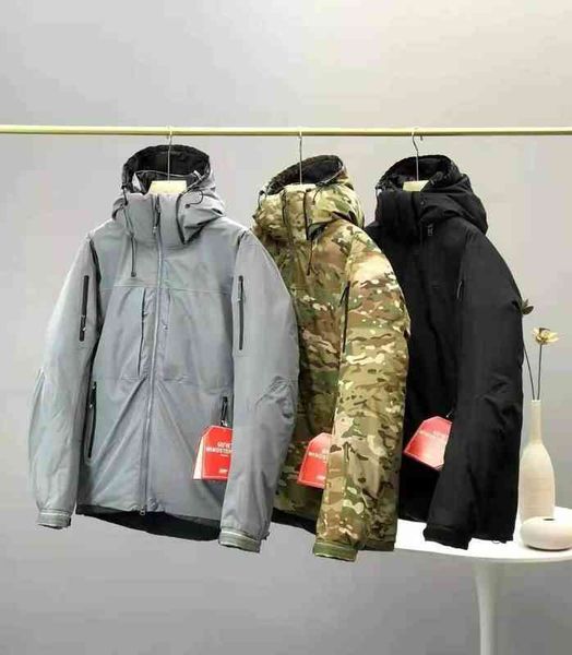 

12717550 arc 1:1 men leaf cold wx parka 2021 new male thicken waterproof windproof outdoor down et svx coat, Black;white