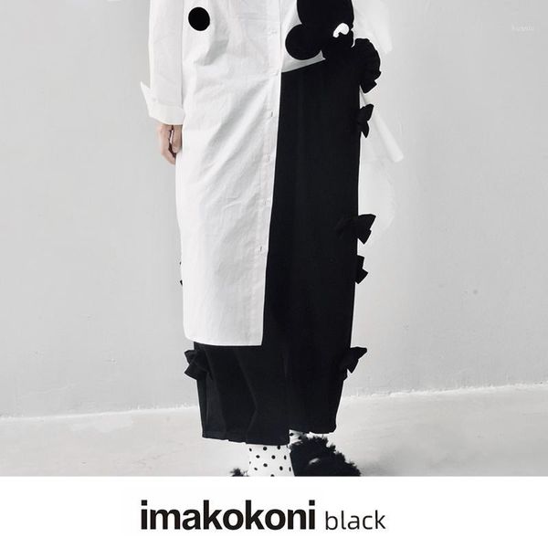 

women's pants & capris [imakokoni black] original casual bow radish black long female autumn 321006, Black;white