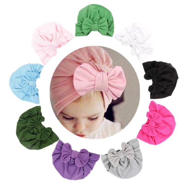

hair accessories nishine 10 colors born baby bowknot soft cotton blend hat caps knot bow kids turban hats fashion, Slivery;white