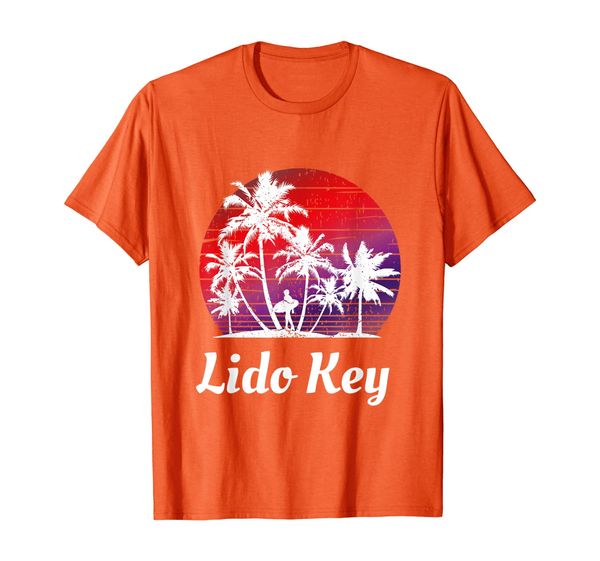 

lido key florida vacation family group women kids men gift t-shirt, White;black