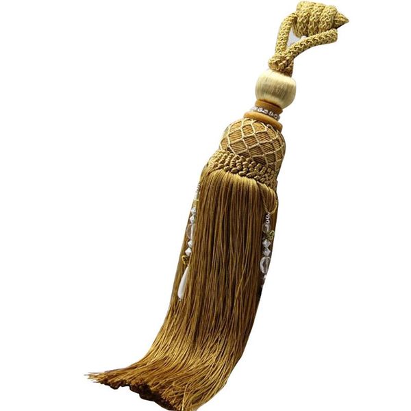 

2 pcs polyester holdbacks band fastener home decoration hanging ball drapery curtain tiebacks practical tassel living room gift
