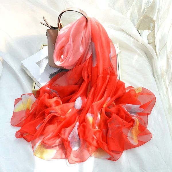 

super heavy snow sunscreen female summer outing seaside sunshade beach shawl gingko leaf printed scarf, Blue;gray