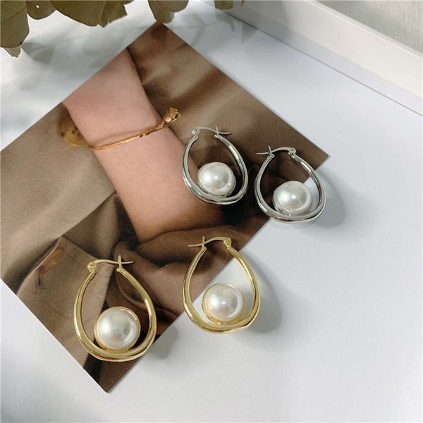 

hbp fashion new french small drop pearl earrings in doudamen, korea, Silver