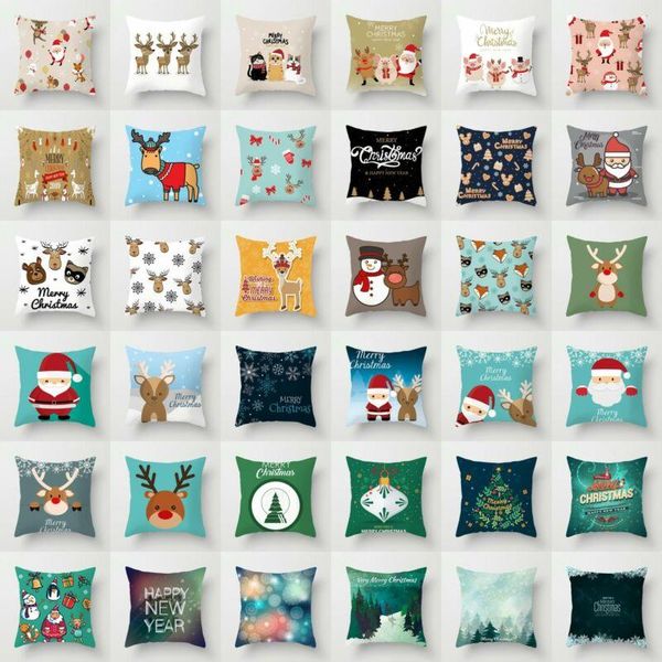 

cushion/decorative pillow decor cushion home cover christmas sofa polyester deer throw 18'' case