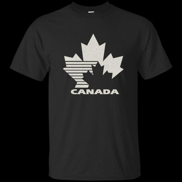 

men's t-shirts team canada retro hockey logo men t-shirt, White;black