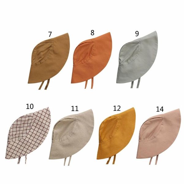 

baby bucket hat uv protection cap outdoor beach sun hat infant fisherman cap j2hd, Yellow