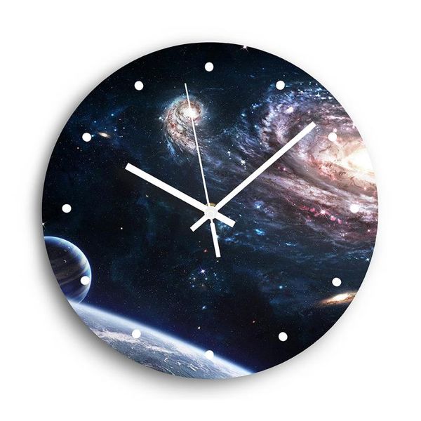 

wall clocks starry sky milky way night stars modern clock for home office decoration living room bathroom decor hanging watch