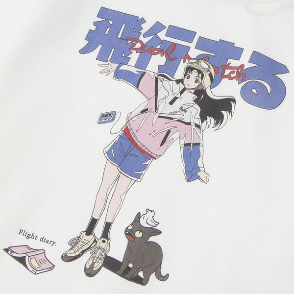 

men's hoodies & sweatshirts hip hop printed hoodie, male, streetwear, japanese, anime, girl, harajuku, cotton, casual, autumn , sweatsh, Black