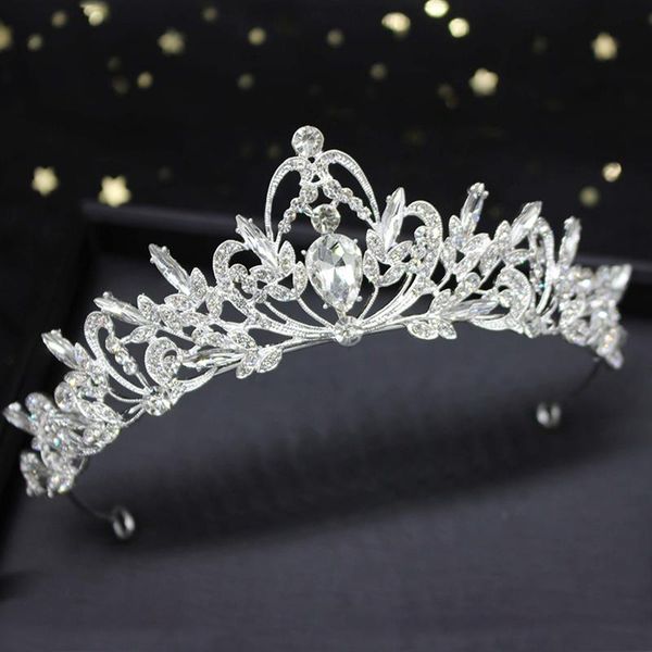 

hair clips & barrettes bride's wedding tiara is sparkling diamond beautiful headpiece accessories for prom birthday costume party, Golden;silver