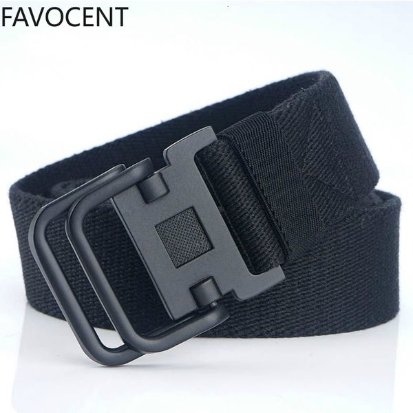 

2021 new men army tactical belts male sport double buckle weave nylon canvas jeans belt military y131, Black;brown