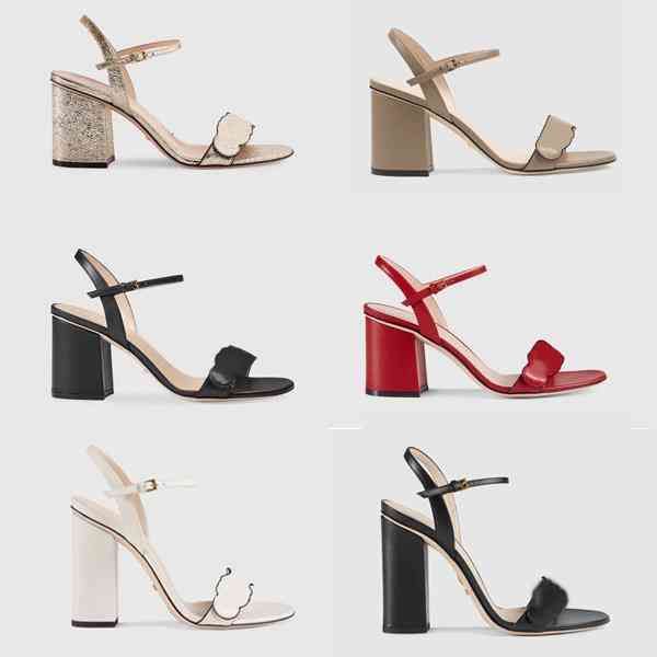 

sandals luxury high heels leather sandal suede mid-heel 7-11cm women designer sandals summer beach wedding shoes size 35-40 with box iwqu, Black