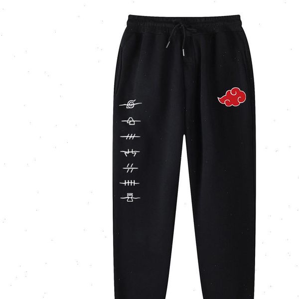 

akatsuki cloud symbols print ms women capris joggers brand trousers casual sweatpants fitness workout running sporting clothing, Black;white