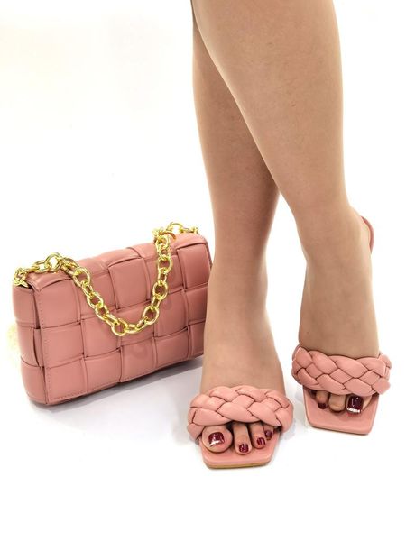 

dress shoes pink color pretty women matching bag with shinning crystal fashionable sandals for wedding party, Black